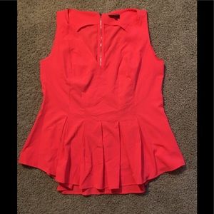 EUC City Chic Peplum Tank 14w neon